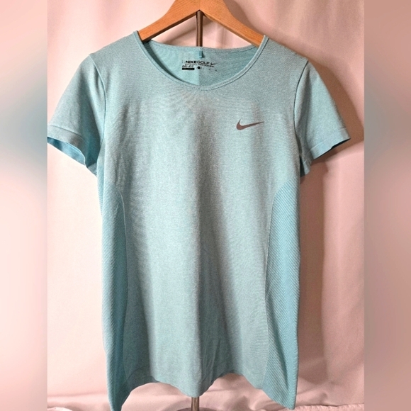 Nike Tops - Nike Dri-FIT Golf Polo Women's Size Large Tiffany Blue Lightweight Performance T